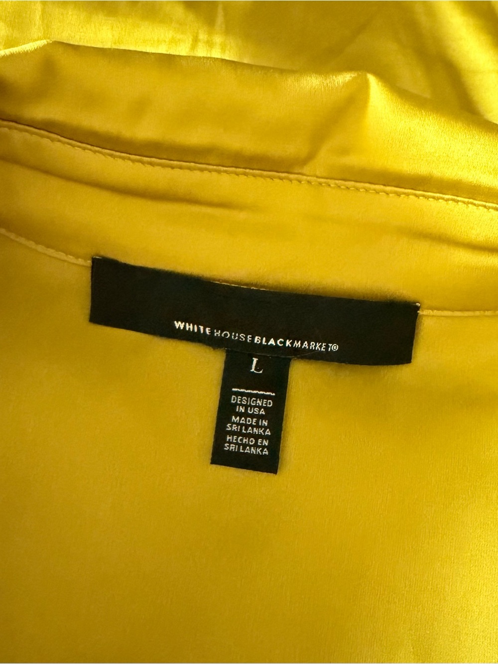 White House Black Market Satin Tuxedo Cuff Shirt - Picture 7 of 8